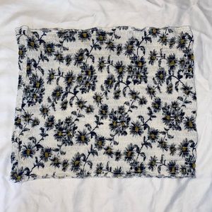 Floral smocked tube top